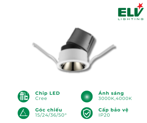 ĐÈN LED ÂM TRẦN CHIẾU ĐIỂM VC1-T055-6W