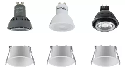 Choá đèn âm trần chiếu toả VFR01R02 kết hợp cùng bóng LED GU10, G5.3